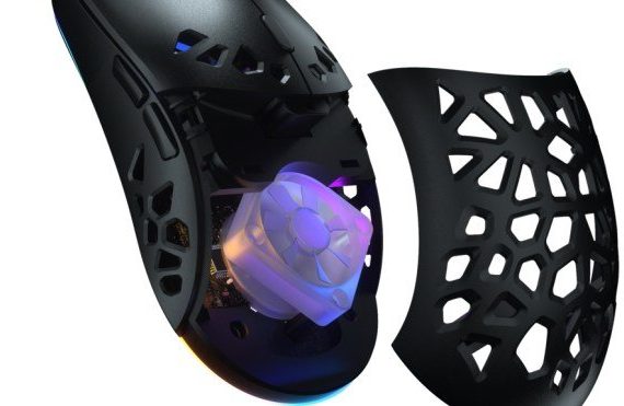 The end for sweaty hands: Perforated mouse even cooler with RGB fan