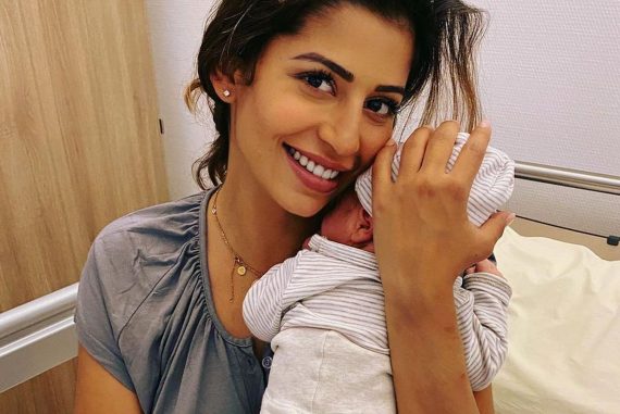 New mom Eva Beneteau shares first photo with baby George