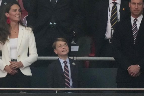 Prince George: Such sweet cheer for England's lovely opening goal - William with a message for the team