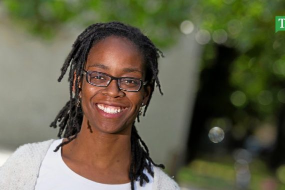 Sharon Dodua Otos reads from her first novel "Adas Raum" in Nordhausen.  nordhausen